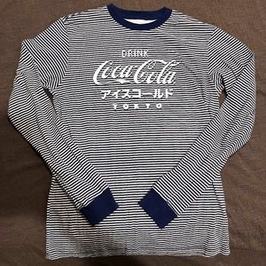 NEON RIOT Coca Cola Tokyo Stripe Men's Long Sleeve Shirt